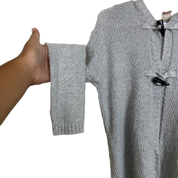 Harper Canyon Long Sleeve Hooded Crocheted Cardigan Gray Size Small Girl - Picture 3 of 8